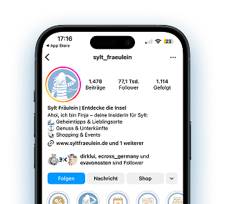 Syltfräulein App auf dem iPhone