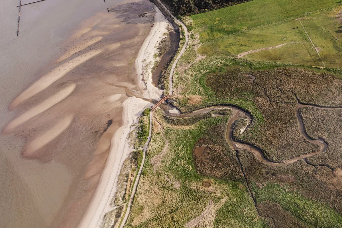 Rundflug über Sylt: Die Lügenbrücke von Munkmarsch