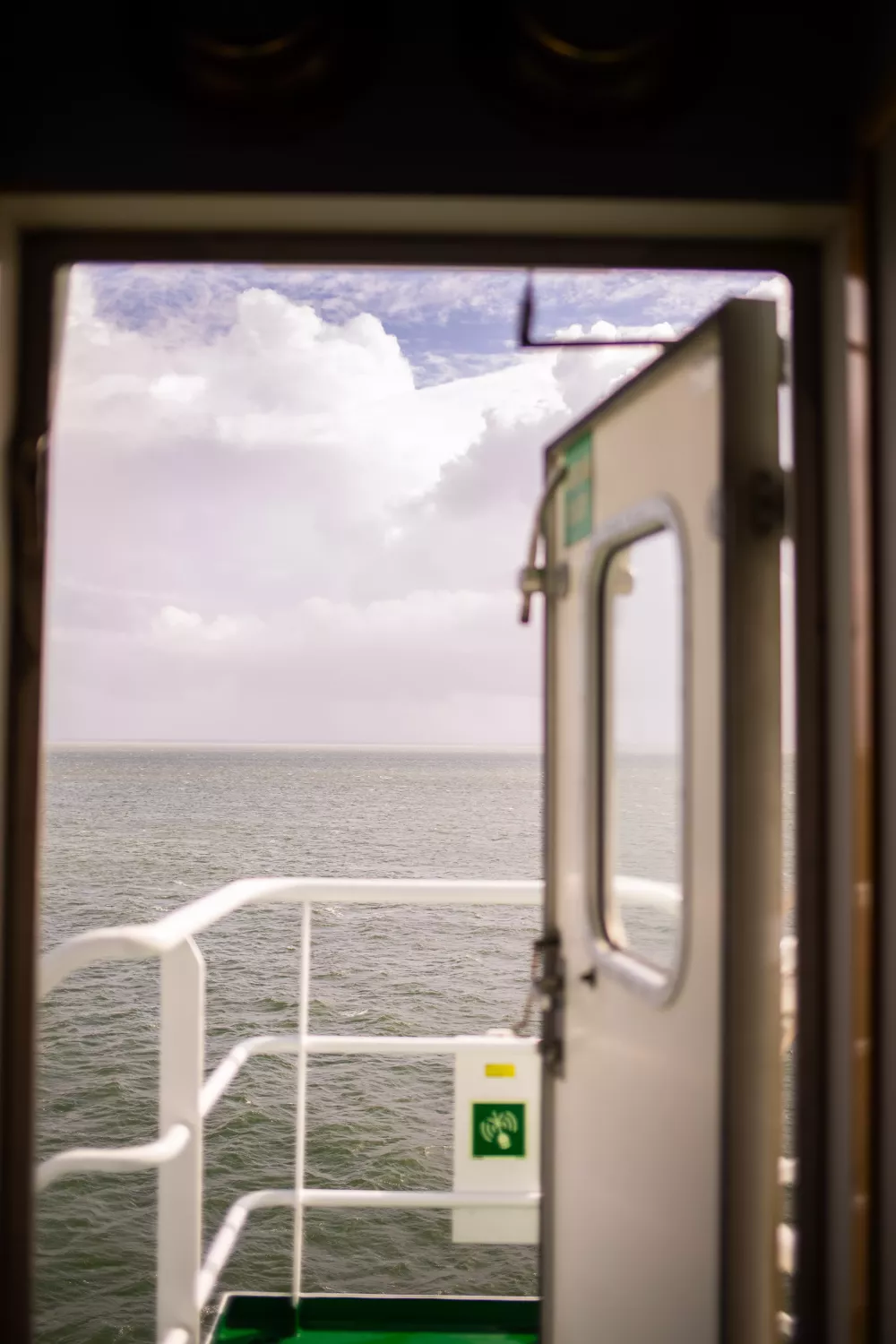 Syltfähre Anreise Ausblick Tür