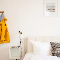 Bett und Einrichtung in der Villa Klasen