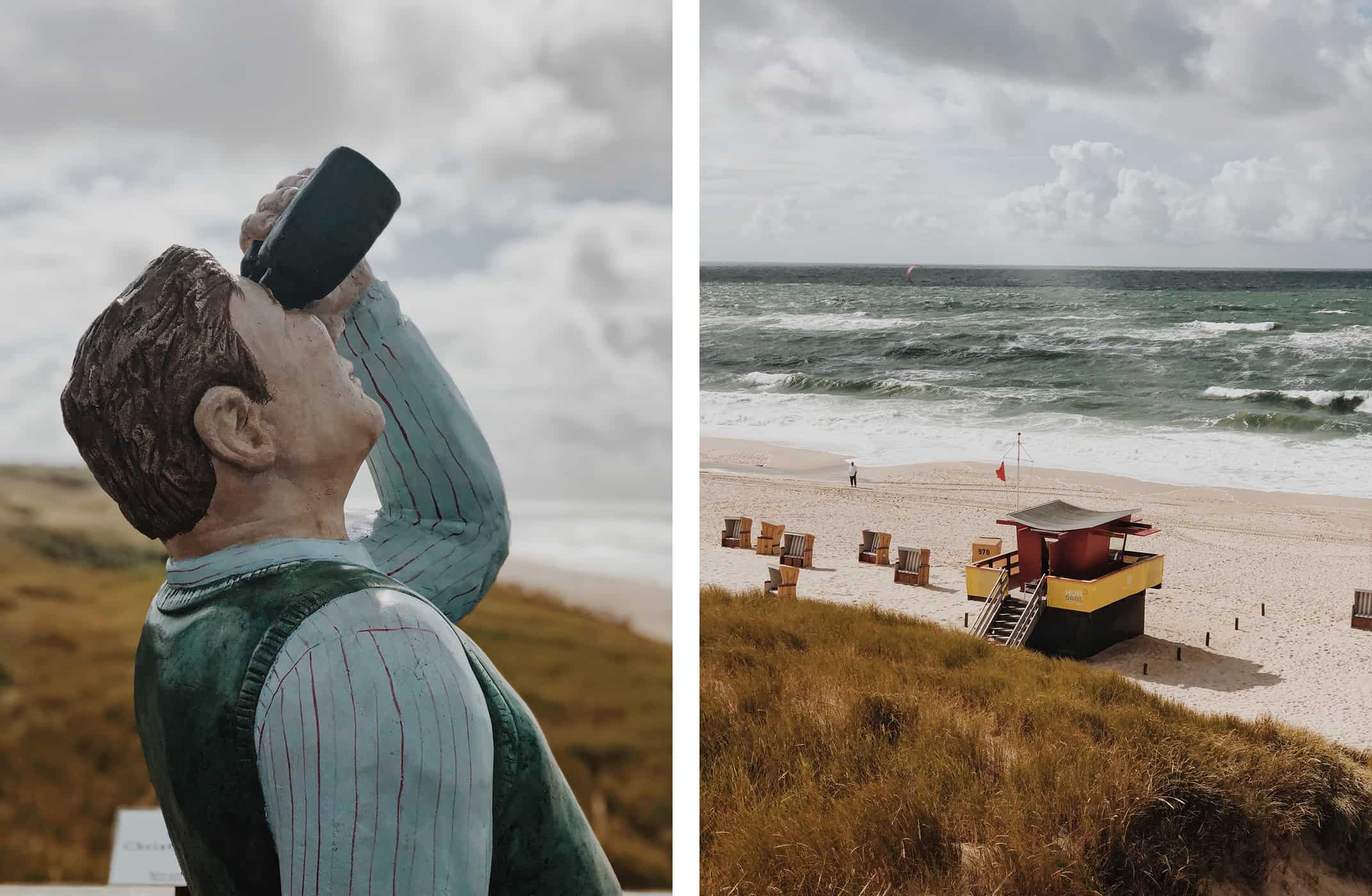 Alltagsmenschen Figuren Fernglas Christel Lechner Wenningstedt Sylt 