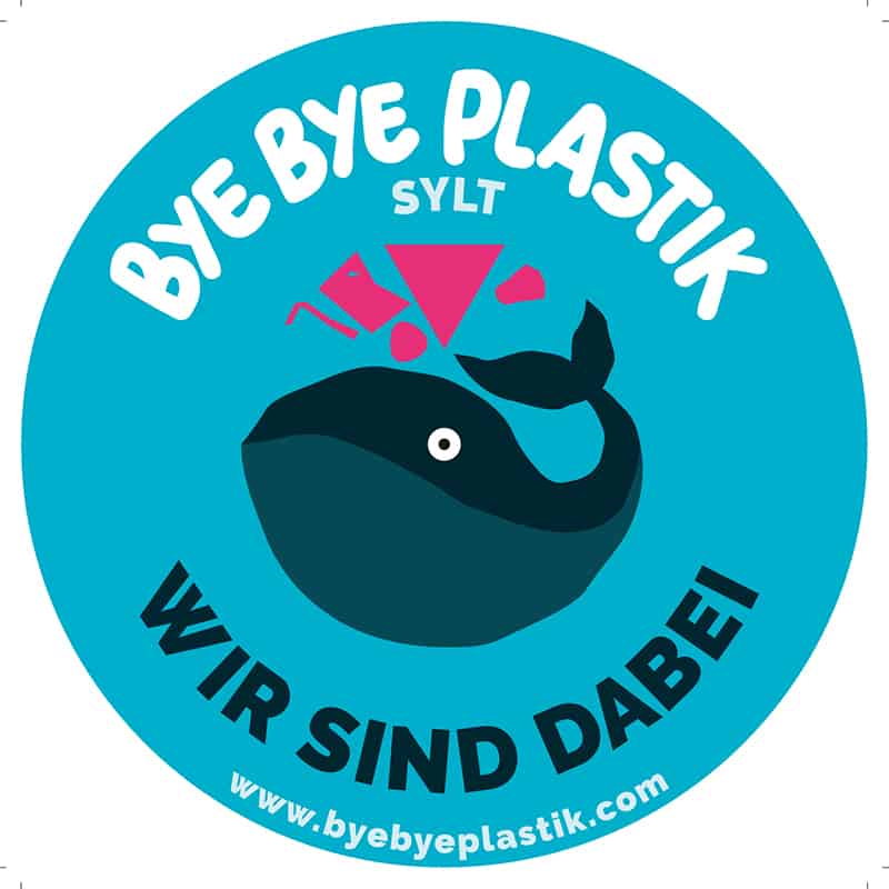 Bye Bye Plastik Sylt: Smiley Aufkleber Sticker