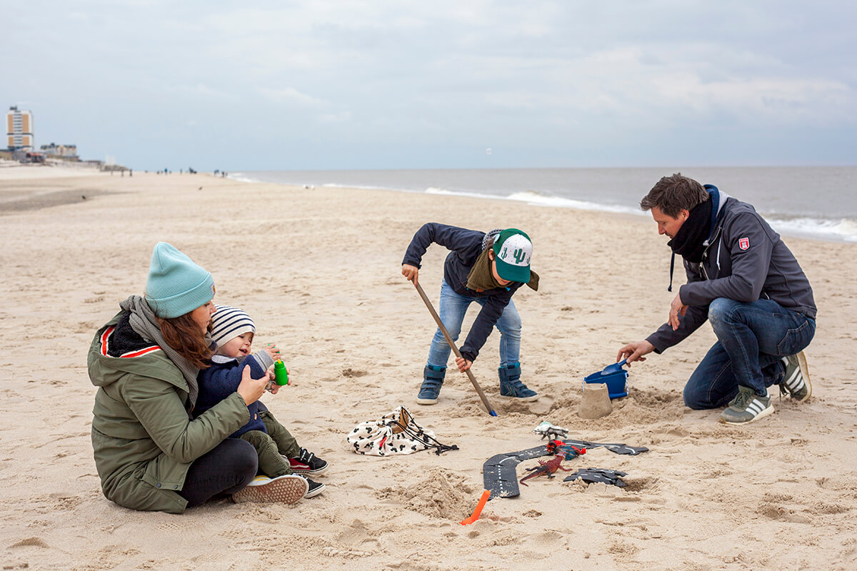 Sylt mit Kindern: Familie Langenberg am Strand von Westerland