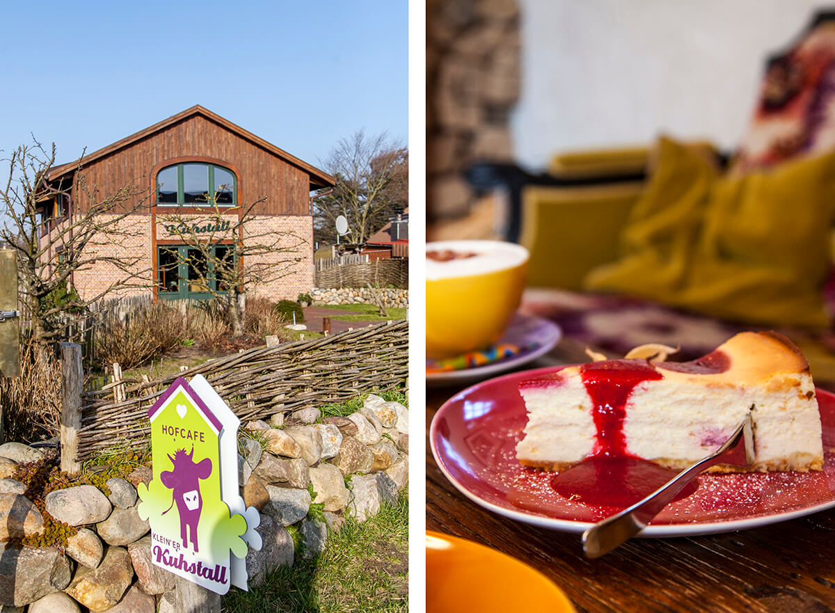 Cafés auf Sylt: Hofcafé Klein'er Kuhstall in Tinnum, Käsekuchen