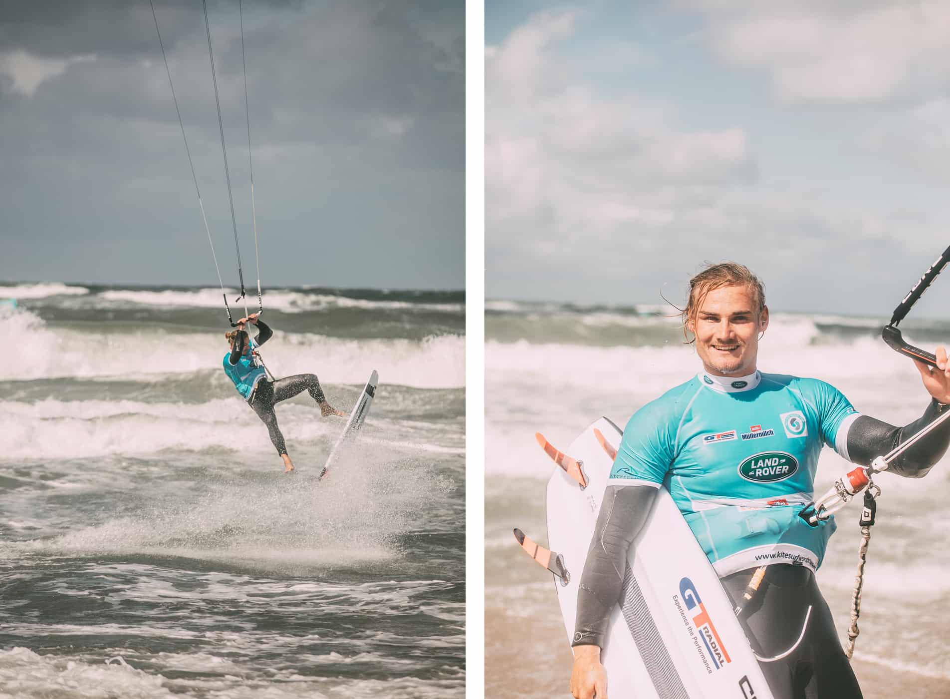 Sylt Fräulein auf dem Land Rover Kitesurf World Cup Sylt 2021: Linus Erdmann