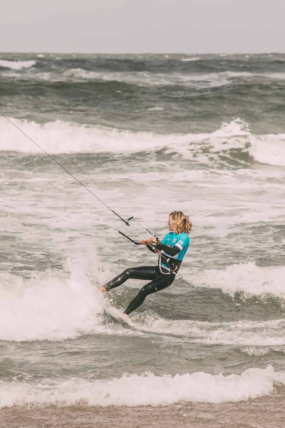 Sylt Fräulein auf dem Land Rover Kitesurf World Cup Sylt 2021