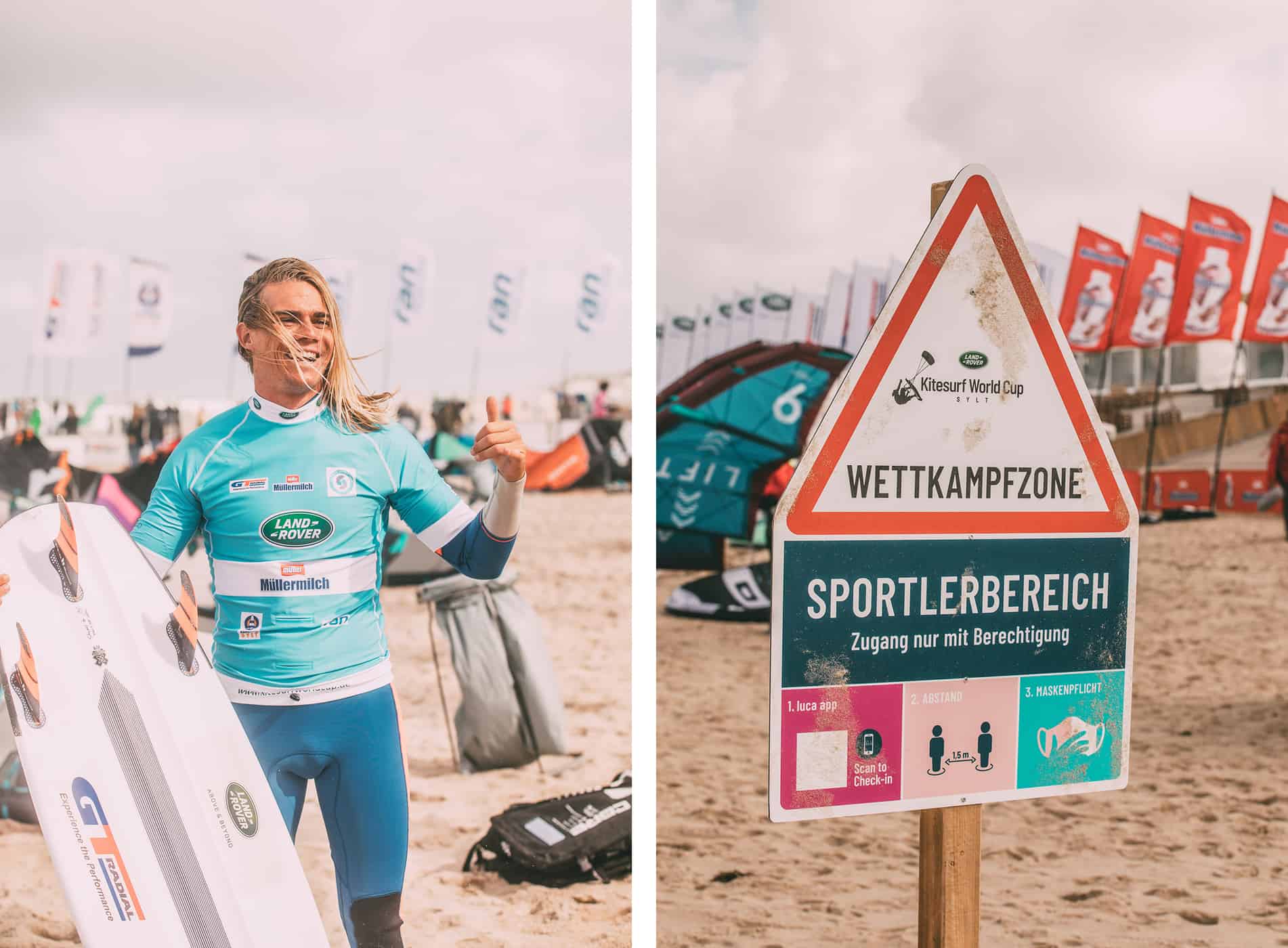 Sylt Fräulein auf dem Land Rover Kitesurf World Cup Sylt 2021