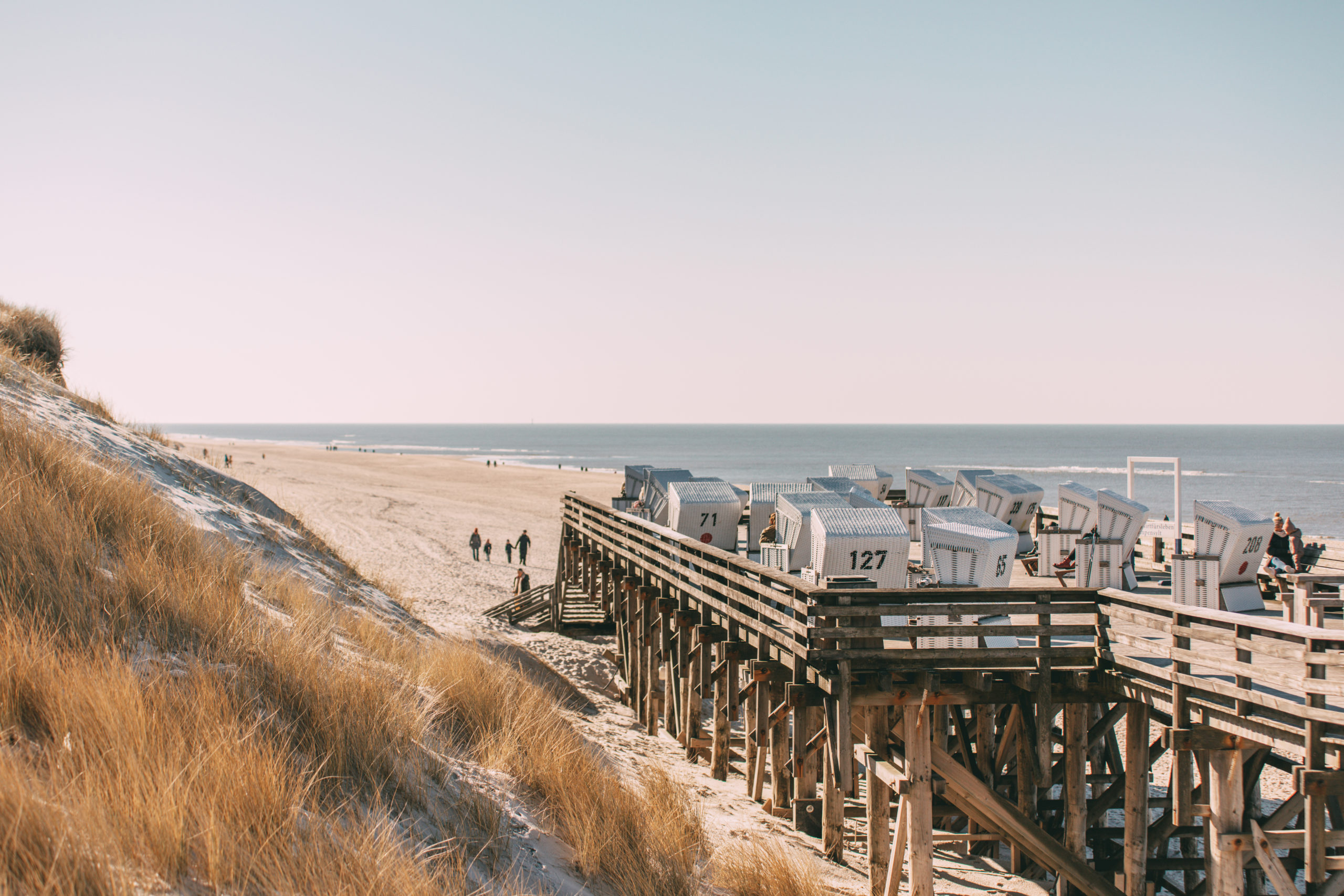 Sylt im März 2022: Kampen Strandkorbplattform