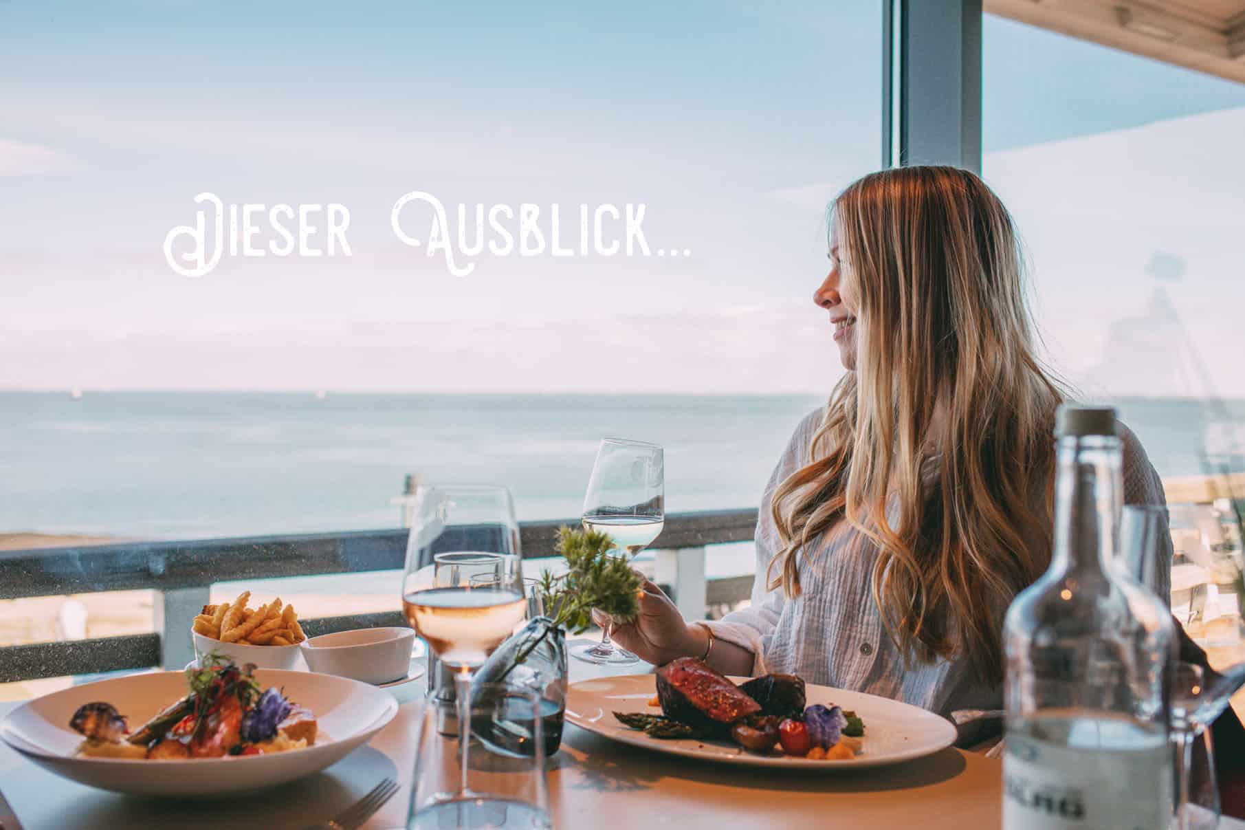 Ausblick vom Tisch im Jünne Sylt