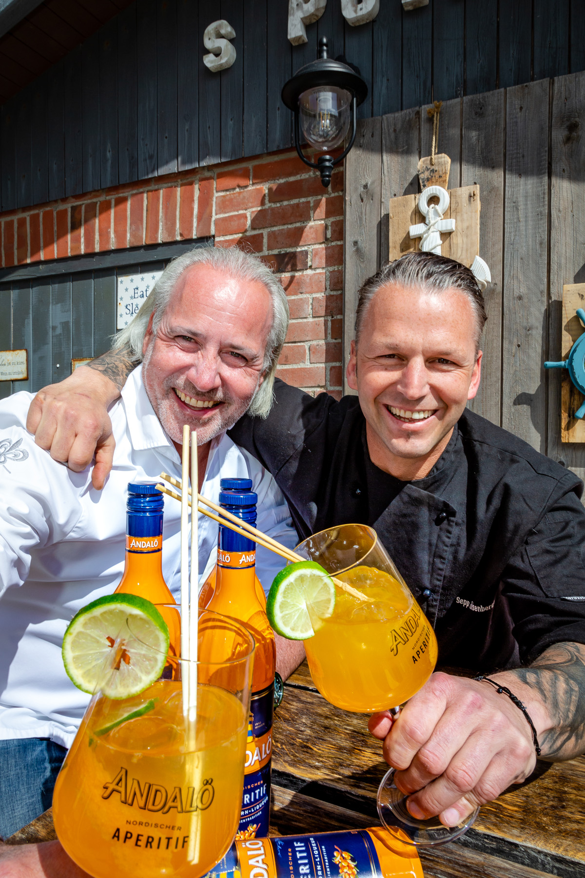 Sternekoch Holger Bodendorf kocht mit Sepp Reisenberger im S-Point Sylt in Westerland mit Andalö Spritz