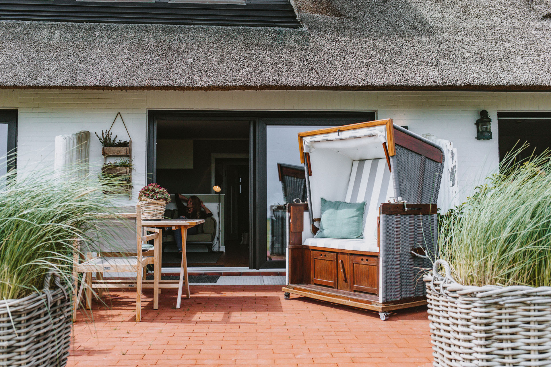 Rantum Ferienwohnung Wattsicht: Terrasse