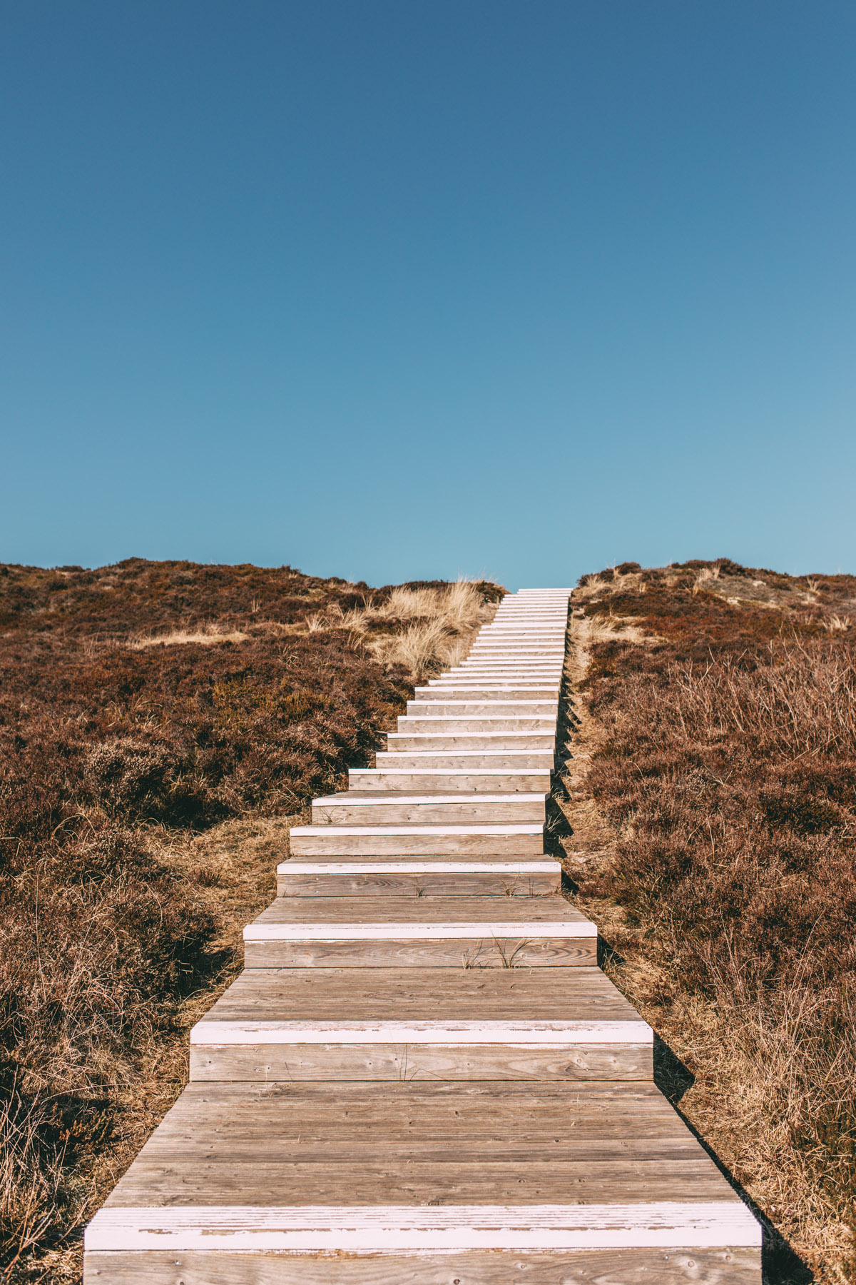 List auf Sylt: Holztreppe