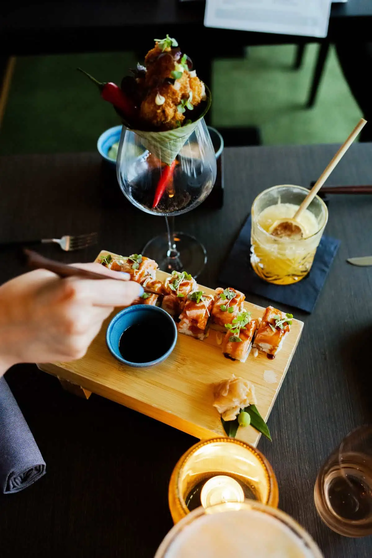 Restaurant The Fish Club im A-Rosa Sylt in List: Sushi und Crunchy Garnelen