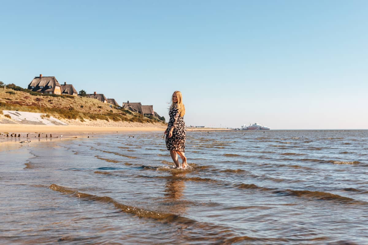 List auf Sylt: Oststrand mit Syltfähre