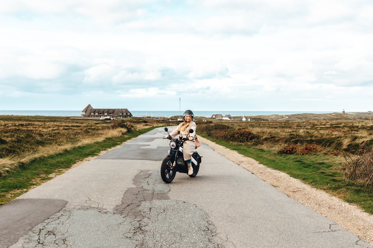 Island Riders Sylt E-Roller Straße Sturmhaube